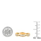 0.25 Carat (ctw) 10K Yellow Gold Round White Diamond Ladies Anniversary Wedding Band 1/4 CT