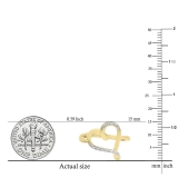 0.05 Carat (ctw) 14K Yellow Gold Round Diamond Ladies Crossover Heart Promise Engagement Ring
