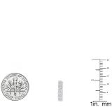0.10 Carat (ctw) Sterling Silver Round White Diamond Ladies Hoop Earrings 1/10 CT