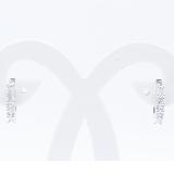 0.30 Carat (ctw) Sterling Silver Round White Diamond Ladies Hoop Earrings 1/3 CT