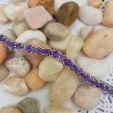 5mm Round Amethyst Dainty Tennis Bracelet for Women 7 Inch Length (15.00 ctw Color Purple Clarity Moderately Included) 925 Sterling Silver