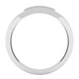 0.25 Carat (ctw) 18K White Gold Round White Diamond Men's Wedding Band Anniversary Ring 1/4 CT