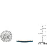 0.20 Carat (ctw) 14K Rose Gold Round Blue Diamond Ladies Ring Wedding Band 1/5 CT