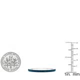 0.20 Carat (ctw) 14K White Gold Round Blue Diamond Ladies Ring Wedding Band 1/5 CT
