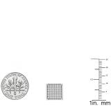 0.55 Carat (ctw) Sterling Silver Round Diamond Dice Shape Mens Iced Stud Earrings 1/2 CT