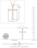 0.25 Carat Round White Diamond Infinity Twisted Cross Pendant with 18 inch Silver Chain for Women in 10K Rose Gold