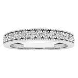0.50 Carat (ctw) Sterling Silver Round White Diamond Wedding Stackable Band Ring 1/2 CT