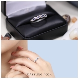 Sterling Silver Round Blue Sapphire & White Diamond Ladies Anniversary Wedding Stackable Band