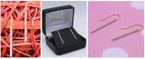 0.25 Carat (ctw) 10K Rose Gold Round White Diamond Ladies Fashion Dangling Earrings 1/4 CT