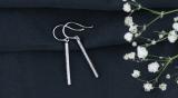 0.25 Carat (ctw) 10K White Gold Round White Diamond Ladies Fashion Dangling Earrings 1/4 CT
