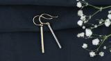 0.25 Carat (ctw) 10K Yellow Gold Round White Diamond Ladies Fashion Dangling Earrings 1/4 CT