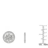 0.33 Carat (ctw) 10K White Gold Round White Diamond Ladies Huggies Hoop Earrings 1/3 CT