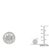 0.25 Carat (ctw) 14K White Gold Round White Diamond Ladies Flower Cluster Stud Earrings 1/4 CT