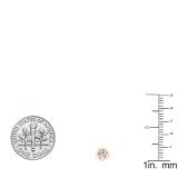 0.25 Carat (ctw) 14K Rose Gold Round White Diamond Ladies Solitaire Stud Earrings 1/4 CT