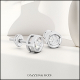 0.50 Carat (ctw) 14K White Gold Round White Diamond Ladies Solitaire Stud Earrings 1/2 CT