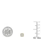 0.25 Carat (ctw) 10K Yellow Gold Round White Diamond Ladies Flower Cluster Earrings 1/4 CT
