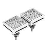 0.35 Carat (ctw) Platinum Plated Sterling Silver Round Diamond Unisex Iced Stud Earrings 1/3 CT