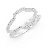 0.25 Cttw Round Cubic Zirconia Enhancer Guard Ring for Women in 925 Sterling Silver