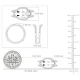 0.25 Cttw Round Cubic Zirconia Enhancer Guard Ring for Women in 925 Sterling Silver