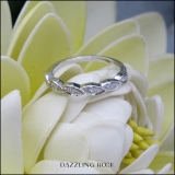 0.15 Carat (ctw) Round White Diamond Ladies Vintage Style Anniversary Wedding Band 10K White Gold