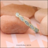 0.15 Carat (ctw) Round White Diamond Ladies Vintage Style Anniversary Wedding Band 14K Yellow Gold