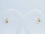 0.20 Carat (cttw) Round White Diamond Ladies Huggies Hoop Earrings 1/5 CT 10K Yellow Gold