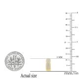 0.20 Carat (cttw) Round White Diamond Ladies Huggies Hoop Earrings 1/5 CT 10K Yellow Gold
