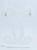 0.20 Carat (cttw) Round White Diamond Ladies Huggies Hoop Earrings 1/5 CT 18K Yellow Gold