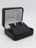 0.20 Carat (cttw) Round White Diamond Ladies Huggies Hoop Earrings 1/5 CT 18K Yellow Gold