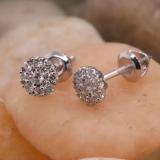 0.25 Carat (cttw) Round White Diamond Ladies Stud Earrings 1/4 CT 10K White Gold