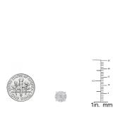 0.15 Carat (cttw) Round White Diamond Ladies Cluster Style Stud Earrings 14K White Gold