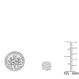 0.40 Carat (cttw) Round Diamond Ladies Illusion Cluster Style Stud Earrings 10K White Gold