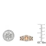 0.45 Carat (cttw) Round Diamond Crossover Ladies Promise Ring 1/2 CT (No Center Stone) 18K Rose Gold