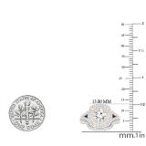 1.45 Carat (cttw) Round Diamond Ladies Double Halo Split Shank Engagement Ring 1 1/2 CT 14K Rose Gold