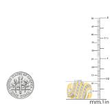 0.45 Carat (cttw) Round Diamond Four Row Mens Cluster Ring 1/2 CT 18K Yellow Gold