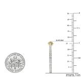 0.85 Carat (cttw) Round White Diamond Ladies In and Out Huggies Hoop Earrings 10K Yellow Gold