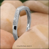 0.15 Carat (cttw) Round White Diamond Ladies Chevron Wedding Band 10K White Gold