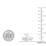 0.05 Carat (cttw) Round White Diamond Ladies Dolphin Right Hand Ring 10K White Gold