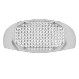 0.25 Carat (cttw) Round White Diamond Men's Fashion Ring 1/4 CT 18K White Gold