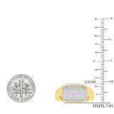 0.25 Carat (cttw) Round White Diamond Men's Fashion Ring 1/4 CT 18K Yellow Gold