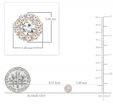 0.40 Carat (cttw) Round White Diamond Ladies Flower Cluster Stud Earring 18K Rose Gold