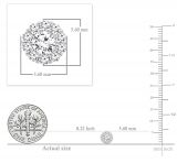0.40 Carat (cttw) Round White Diamond Ladies Flower Cluster Stud Earring 18K White Gold