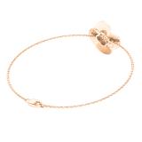 0.10 Carat (cttw) Round White Diamond Ladies Cluster Cable Link Bracelet 1/10 CT 18K Rose Gold