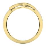 0.20 Carat (cttw) Round Champagne & White Diamond Double Heart Promise Ring 1/5 CT 10K Yellow Gold