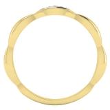 0.05 Carat (cttw) Round White Diamond Ladies Stackable Wedding Band 10K Yellow Gold