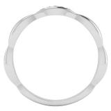 0.05 Carat (cttw) Round White Diamond Ladies Stackable Wedding Band 18K White Gold