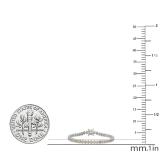 IGI Certified 3.00 Carat (cttw) Round Champagne Diamond Ladies Tennis Bracelet 18K White Gold