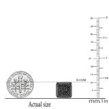 0.62 Carat (ctw) Round Black Diamond Mens Earring (Only 1Pc) Black Rhodium Plated Sterling Silver