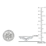 0.10 Carat (cttw) Round White Diamond Ladies Crown Contour Anniversary Wedding Band 10K White Gold