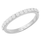 0.50 Carat (cttw) Round White Diamond Ladies Anniversary Wedding Band 1/2 CT 10K White Gold